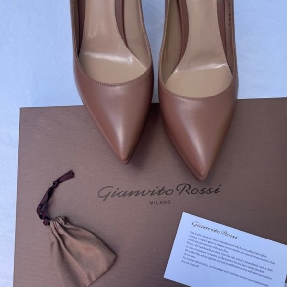 Gianvito Rossi | Shoes | Gianvito Rossi Dasha 85mm Leather  Gianvito Rossi Dasha 85MM Leather Pointed Platform (Praline) Size 38.5